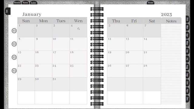 Digital Planner Indesign 2023,Hyperlinks,Daily ,Weekly,Monthly смотреть онлайн