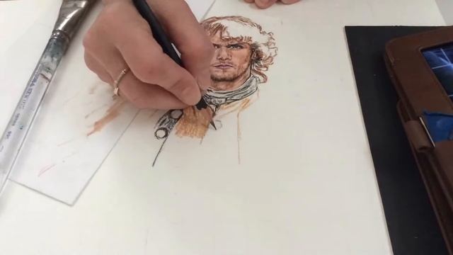 Drawing of Jamie Fraser from Outlander. Part 1 смотреть онлайн