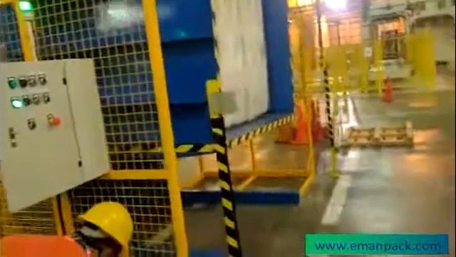 Pallet inverter 180 degree turnover for pallet changing смотреть онлайн