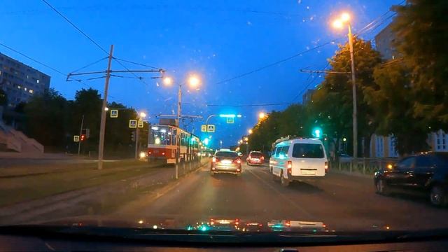EVENING DRIVING AT SUNSET in Kaliningrad #relaxing #driving #sunset #kaliningrad смотреть онлайн