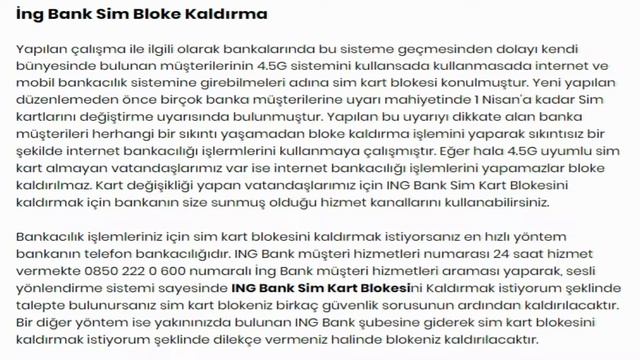 ING Bank Sim Kart Bloke Kaldırma смотреть онлайн