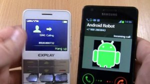 Incoming call & Outgoing call at the Same Time  Explay BM55 white +Samsung S2 black