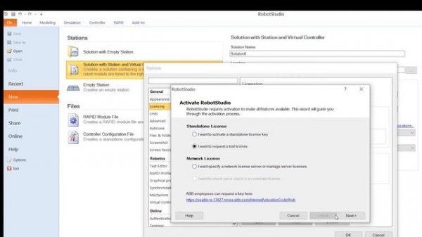 How to get the RobotStudio Trial License