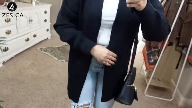 Sleeves Open Front Leopard Print Knitted Sweater Cardigan Coat Outwear with Pockets buy description смотреть онлайн