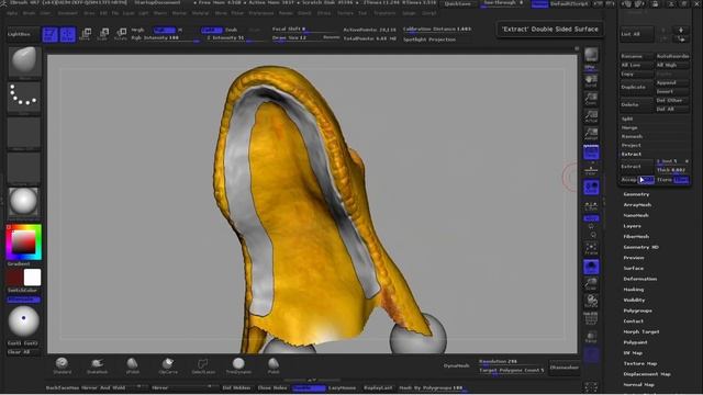 Extract - Extrair malha no ZBrush смотреть онлайн