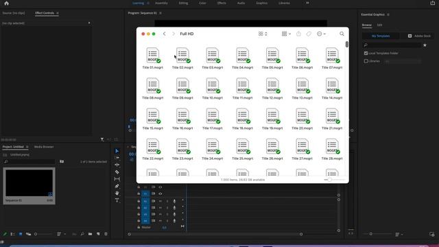 Adding MOGRT files to Premiere Pro by drag and drop | 1000 Animated Titles for Premiere Pro смотреть онлайн