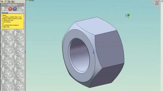 SolidWorks Tutorial, How to Draw a Nut смотреть онлайн