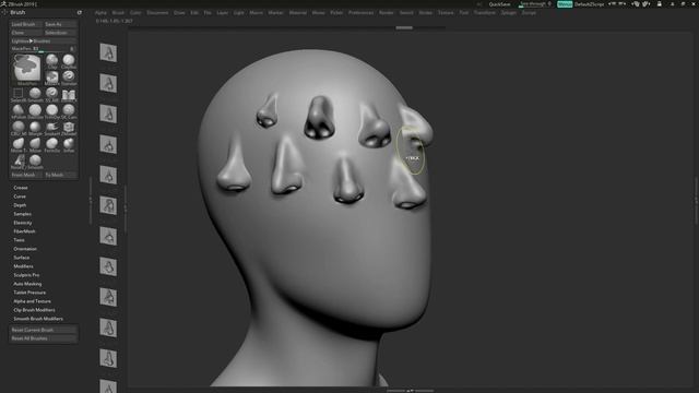 Zbrush 20 VDM NOSE Brush смотреть онлайн