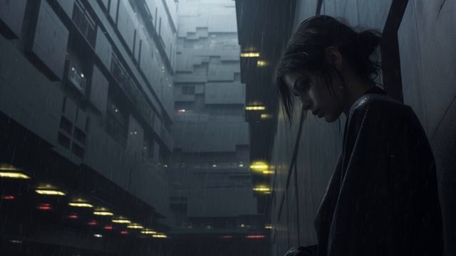 Sad Meditative Cyberpunk Music - Ethereal Blade Runner Ambient Journey - Rain Sounds смотреть онлайн