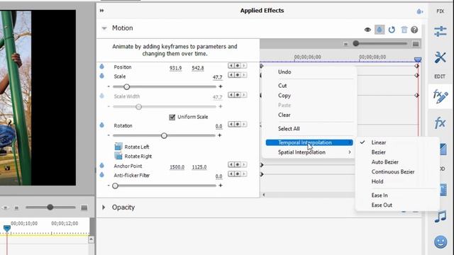 Interpolating Keyframes In Premiere Elements 2022
