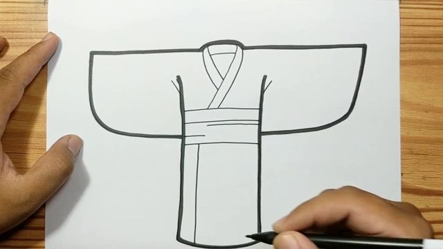 How To Draw KIMONO HANGING