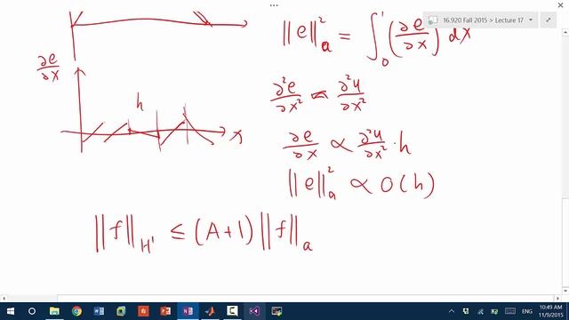 MIT Numerical Methods For PDEs Lecture 17: FEM Error Analysis In Sobolev And L2 Norms