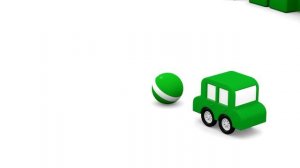 Развивающий 3D мультфильм - 4 машинки  - Цвета для детей - Зелёный