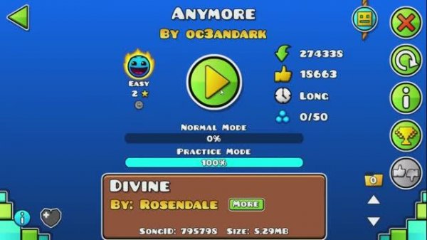 "Anymore" by oc3andark ALL COINS (Geometry Dash 2.11)
