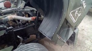 Камаз 4308. Установил подкрылки кабины.