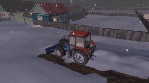 [РП] ЧИСТИМ ДОРОГУ ДАМОЙ ОТ СНЕГА Farming Simulator 17