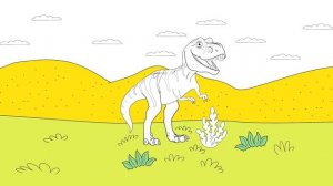 Развивающие мультфильмы - Раскараска из мультфильма Поезд Динозавров
