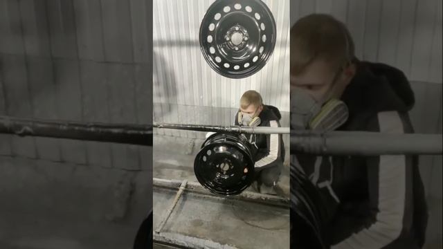 Железные диски покрытие полимером порошковая покраска пескоструй дисков Чёрный глянец +380503203266 смотреть онлайн