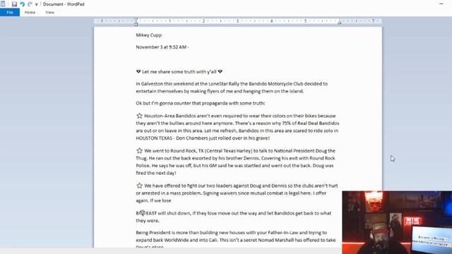 Biker News The Beast East MG Call Out Bandidos Motorcycle Club Beast MG Posts Challenge Online