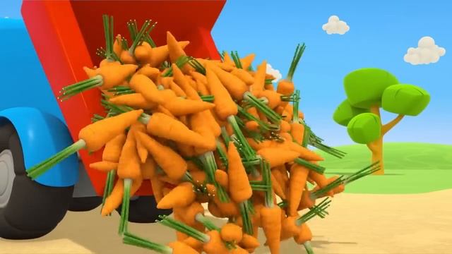 Грузовичок Лева поливает грядки и собирает урожай. Развивающие мультики про машинки для детей смотреть онлайн