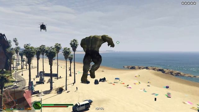 Hulk Vs. Police, FIB & Military PC Gameplay (Julionib mods) - GTA 5 смотреть онлайн
