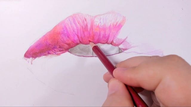 Drawing Lip - marki draws, colored pencil смотреть онлайн