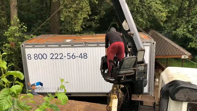 Таймлапс разгрузка бани модуля смотреть онлайн