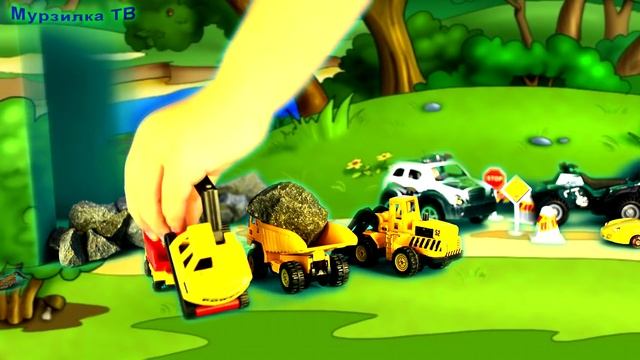 Машинки мультики для детей. Полицейская машина. Большие машины. Про машинки. Игрушки Мурзик ТВ смотреть онлайн