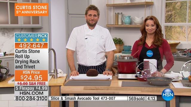 Curtis Stone Roll Up Drying Rack and Trivet смотреть онлайн