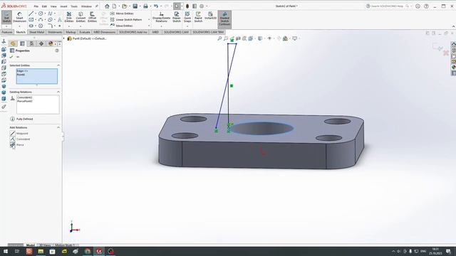 Проста деталь у SolidWorks смотреть онлайн
