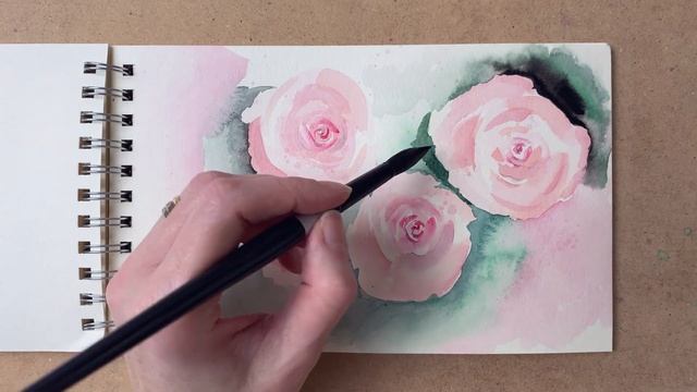Paint with me: loose Watercolor Roses Painting смотреть онлайн