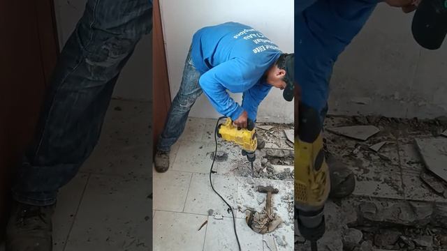 demolición de piso con rotomartillo cincelador Stanley a casi dos años de usó. 👌 смотреть онлайн