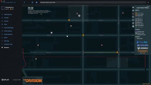 The Division Interactive Map With Main Game, Survival, Last Stand, Filters
