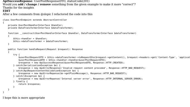 Code Review: What is the common API endpoint architecture using DTO? смотреть онлайн