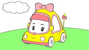 Раскраска из мультфильма - Робокар Поли: скорая помощь, автобус