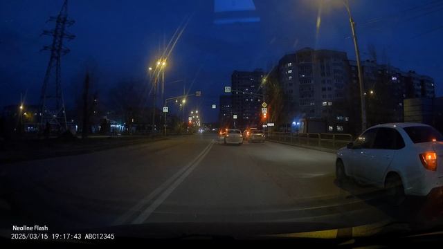 ночная съемка видеорегистратора NEOLINE FLASH 2k Wi-Fi смотреть онлайн