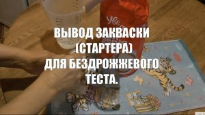Вывод закваски (стартера) для без дрожжевого теста