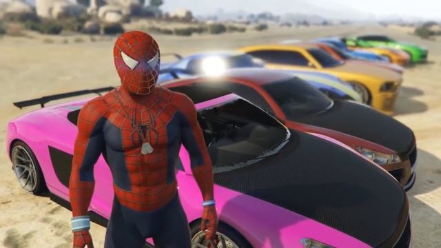 GTA 5 Mods - Spiderman Mod Kids Fun Video with Nursery Rhymes Songs for Children смотреть онлайн