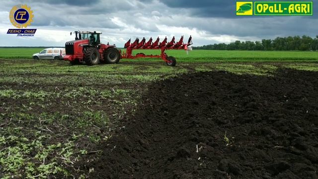 Оборотный плуг OPaLL-AGRI Orion 180/8 вспашка RSM 2375 в борозде смотреть онлайн