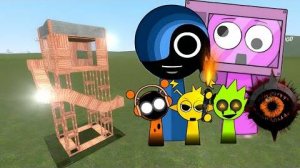 Incredibox Sprunki против башен в Garry's Mod