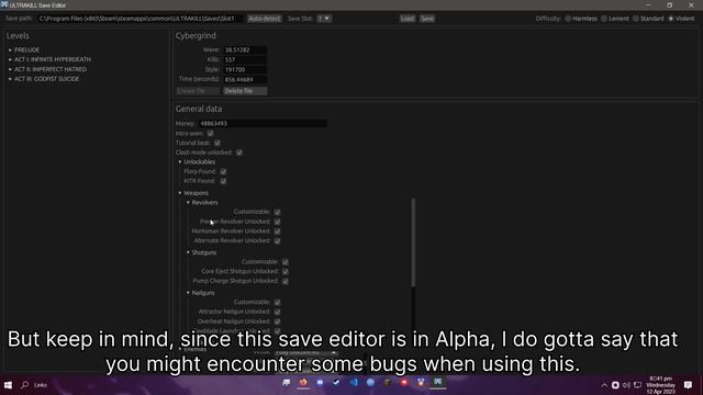 How To Edit Your Save Files In Ultrakill