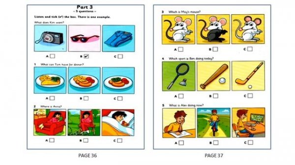 STARTERS 1 LISTENING TEST 3 NEW FORMAT