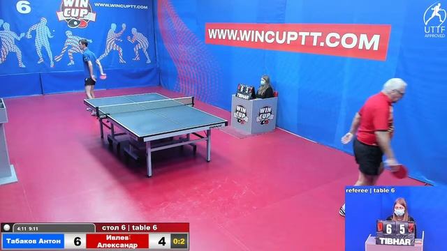 Табаков Антон 3-2 Ивлев Александр     Турнир Восток 7 WINCUP 03.01.2022 Прямой эфир.Зал 6
