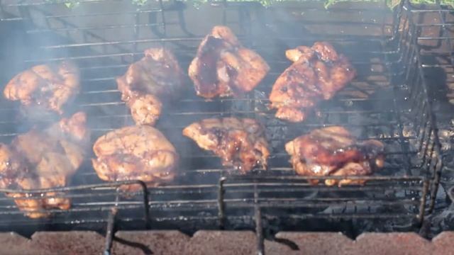 Шашлык из курицы на мангале смотреть онлайн