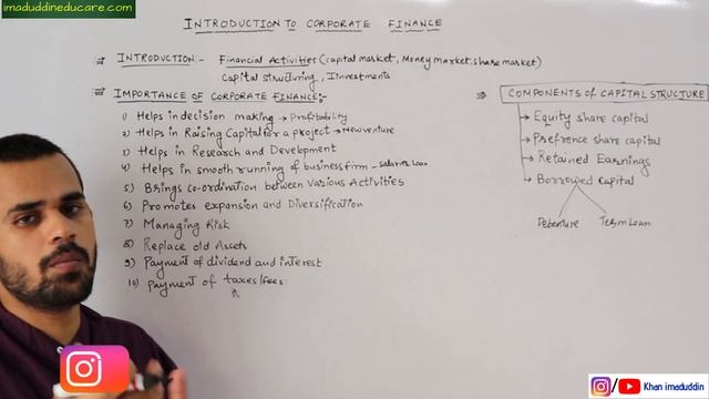 Corporate Finance, Importance of Corporate finance, components of capital structure, Part-1,class 1 смотреть онлайн