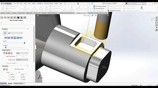 CAMWorks Mill-Turn Tutorial-1 смотреть онлайн