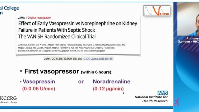 Vasopressin as second line Anthony Gordon 2021