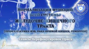 Нормализация функций всей СИСТЕМЫ ЖЕЛУДОЧНО-КИШЕЧНОГО ТРАКТА (Сеанс 22). Орис Орис