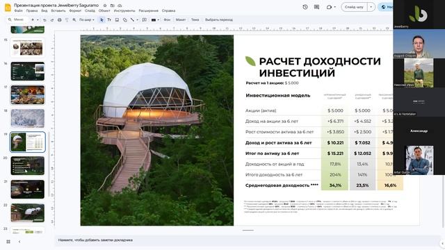 Ознакомительный вебинар Jewelberry Saguramo для Николая Ивина