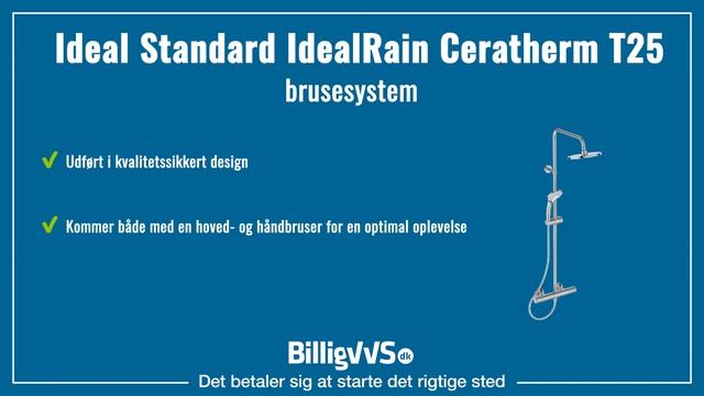 Ideal Standard IdealRain Ceratherm T25 Brusesystem EAN: 4015413346115